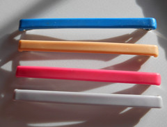 4 Goody Stay Tight Vintage Clasp Clip Hair Barrettes 3” Blue Pink Gray Peach