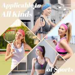 Workout Headbands for Women Sweatbands Yoga Headbands Sports Headbands 6 Pieces