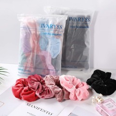 IVARYSS Extra Large Scrunchies for Women’s Thick 1 Count (Pack of 4), V-Black