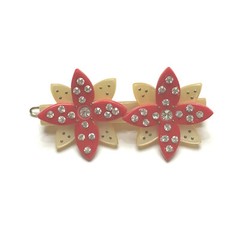 Women’s Girls Vintage Hair Barrette Snap Clip Decorated Patterns Colors Crystals