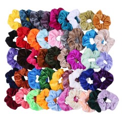 5-100 X Velvet Hair Elastics Women Girl Hair Scrunchies Hair Bands Hair Ties Lot