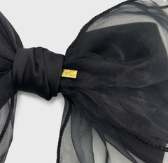 [JEAN PAUL CLARISSE] Sheer Ribbon Automatic Hair Clip JP-24-396AB |Made in korea