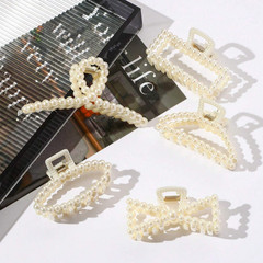 5pcs Women’s Faux Pearl Hair Claw Set Casual Hair Clips Elegant Hair Accessory