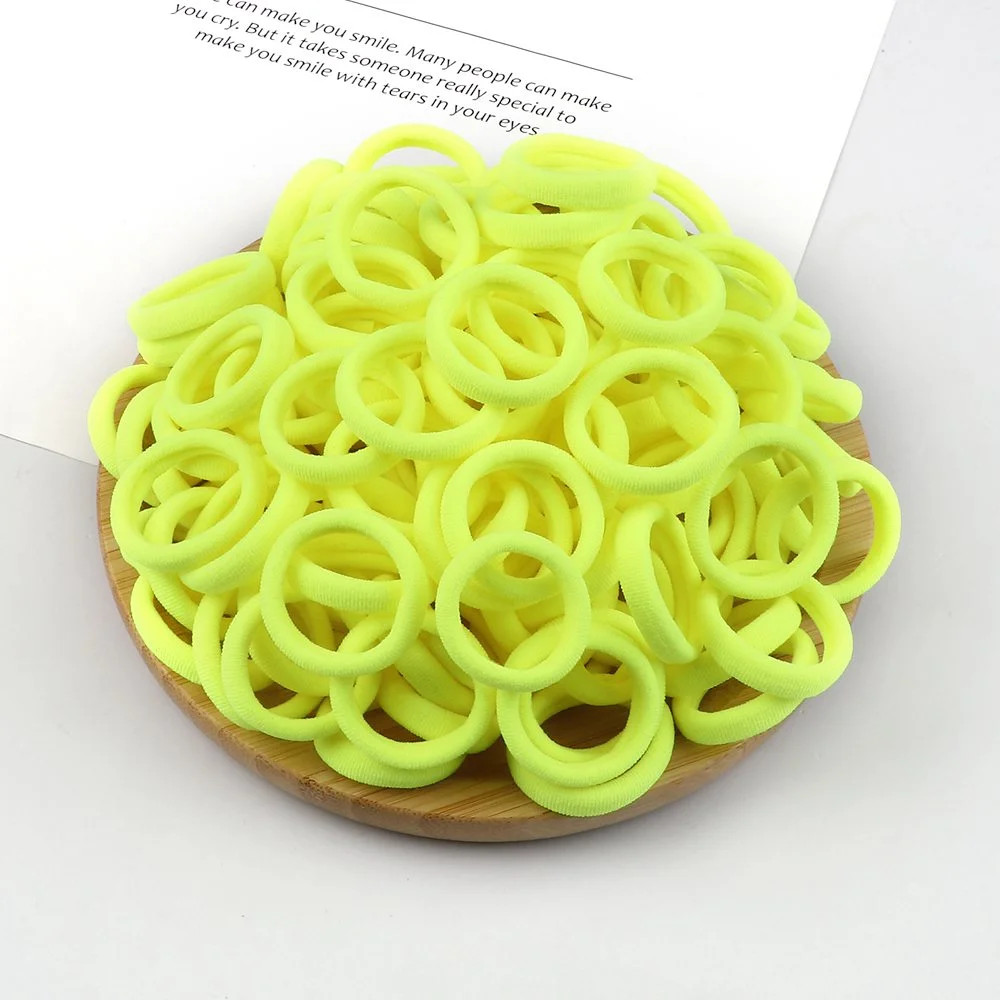20/30/50/100/200Pcs Colorful Hairband Black Grey Rubber Band Nylon Hair Elastic