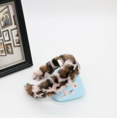 Luxurious faux-fur fuzzy leopard-pattern headbands – good quality