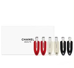 CHANEL Beauty Hair Clip Set Accessory No Bend Hair Clip Black / White / Red