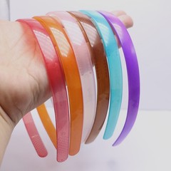 6 Mixed Jelly Color Plastic Hair Band Headband With Teeth 12mm Hair Accessories