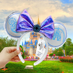 Disney- Parks Collection Mickey Minnie Mouse Ears Headband Sequined Party Gift