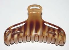 Hair Claw Toothed Cut Out Style Curved Jaw Clip Animal Patterns Made in France