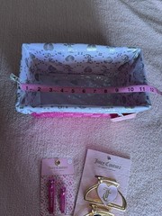 Juicy couture home gold hair clips nail clippers and basket set