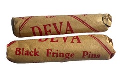 Vintage DEVA Fringe Pins x2 Original Wrap Made in Australia 1940s 50s 20 Loose