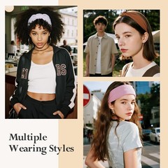 HSEM Headbands for Women, Wide Elastic Head Bands, Non-Slip Thick Hair Bands, Sp