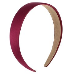 Burgundy Satin Headbands Women Girls Non Slip Hard Thin Hair Bands DIY