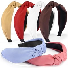Headbands for Women Girls – 6PCS Stylish pink，yellow，white，red，dark brown，blue