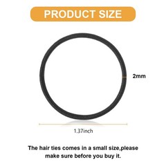 2000 PCS Elastic Hair Ties Bulk Ponytail Holders Bands Accessories Women 2mm