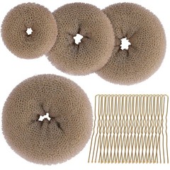 Teenitor Hair Bun Shaper Set, 4pcs Hair Donut Bun Maker(Extra-large, Large, M…