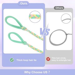 5 PCS Spiral Hair Ties, Rip Tie Ponytail Holder, Tangle-Free, Women, Girls
