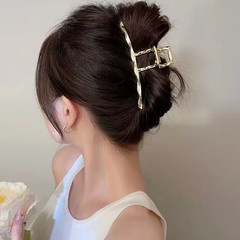 New Women Elegant Geometric Bow Hair Claws Vintage Simple Hair Clip Grab Large