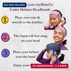 Equestrian Headbands Designed to Wick Moisture and Protect Hair Under Helmets, f