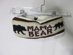 Quagga Womens 100% Acrylic Accessories Mama Bear Sherpa Headband One Size Ivory