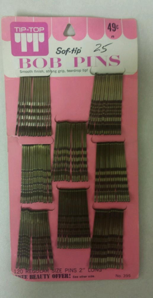 Vintage Bobby Pins! Soft Tip! Regular Size Pins! (2 inch) Unique old Items!