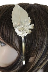 Women Headband Gold Metal Long Leaf Fashion Hair Accessory Casual Look Teen Fall