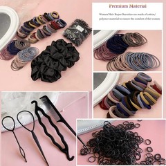 755PCS Hair Accessories for Woman Set Seamless Ponytail Holders