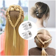 BokWin 24 Pcs Mini Claw Hair Clips,10mm/0.39 Inch Plastic Hair Claw Clear
