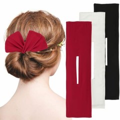 3Pcs/set Deft Bun Hair Bands Women Summer Knotted Wire Print Headband Bun Maker