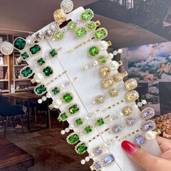 Shiny Crystal Pearl Barrettes – Waterdrop Hair Clip Geometric Hairgrips Headwear
