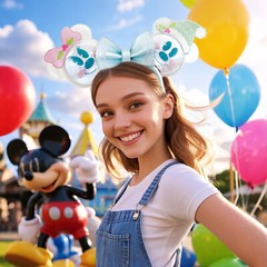 Loungefly Pastel Snowman NEW DisneyPark Headband Mickey and Minnie Ears XMAS