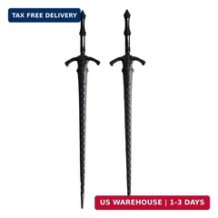 2PCS Retro Viking Hair Sticks – Black Gothic Metal Sword Hair Pins for Women, Pe