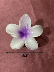 White Plumeria Flower Hair Claw Clip Tropical Floral Hair Accessory Women Gift