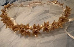 Vintage Wax Flower Bridal Headband