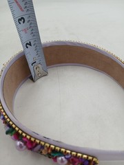 Beaded Headband Womens Multicolor Boho Pearl Bead Party Cocktail Hair Accessory