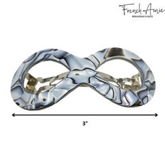 French Amie Infinity Loop 3” Cellulose Handmade Automatic Hair Barrette