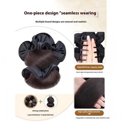 Low Bun Wig Hair Clip-In Messy Bun Hairpiece Straight Hair Extension For Effortl