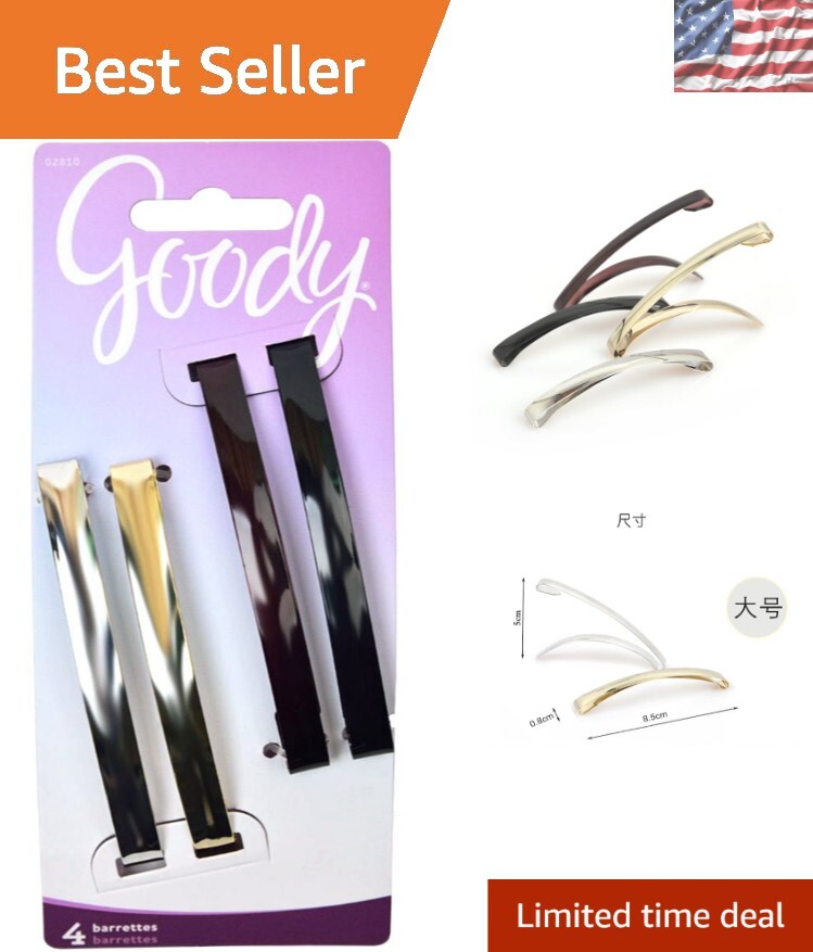 Chic Domed Hair Barrettes – 4 Count for All Hair Types and Occasions