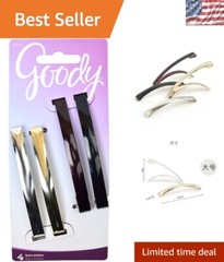 Chic Domed Hair Barrettes – 4 Count for All Hair Types and Occasions