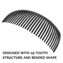 Plain Acrylic Side Hair Comb-Curved Long Large Hair Side Combs For French Twist
