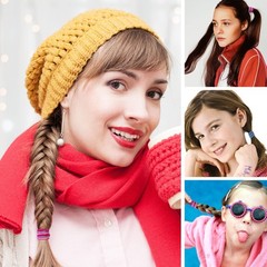 Small Super Stretch Hair Ties for Girls Children Women No Break Seamless Hair…