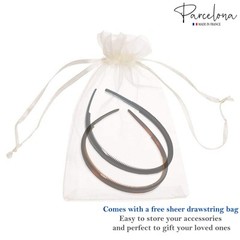 Parcelona French Thin Set of 2 Tortoise Shell Brown and Black