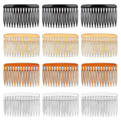 12 Pcs Side Combs French Twist 14 Teeth Decorative Hair Accessories Vintage S…