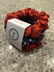 Teleties Independence Bae Large Silk Scrunchies, 3 Pack, NWT