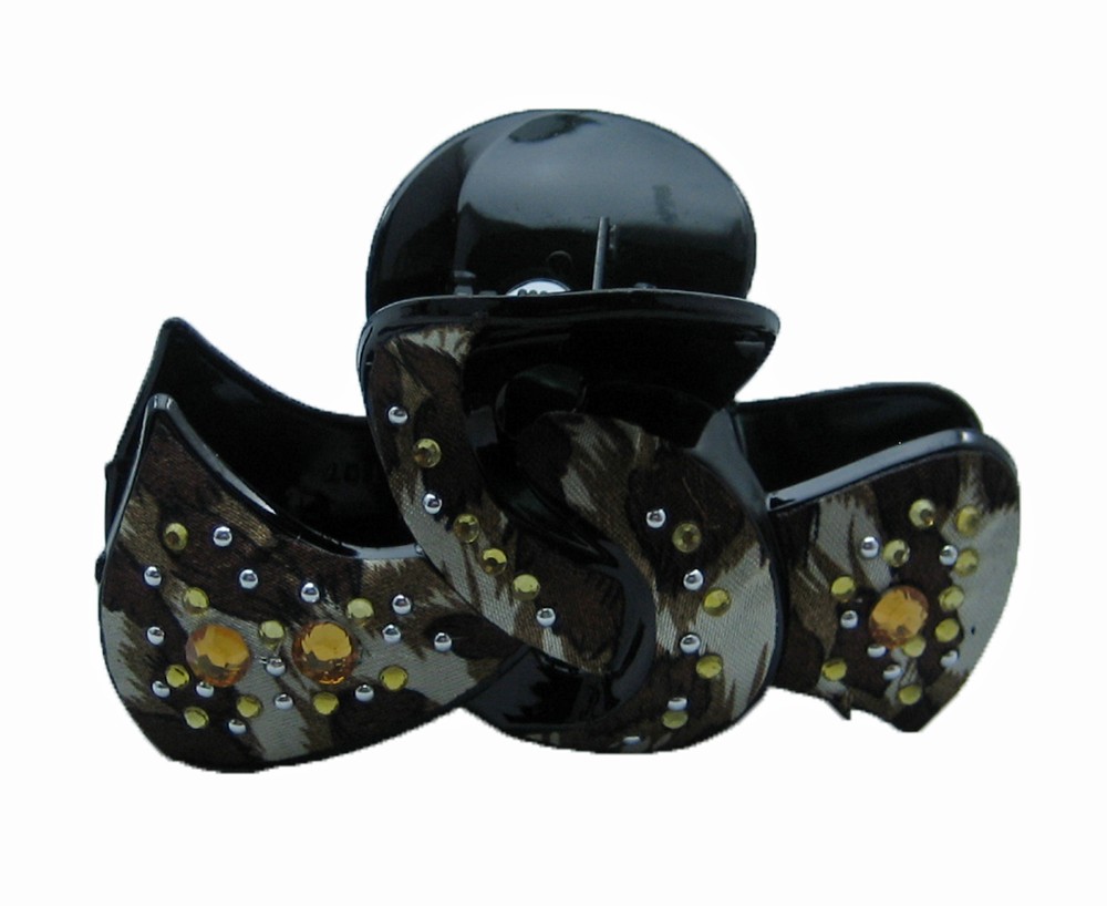 Beautiful Multicolored Rhinestone Studded Ribbon Shaped Hair Clip Hair Claw Clip