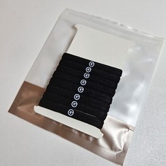 GIMME BEAUTY Hair Bands Tie Lot Packs (open – 44 Count) Long/Fine/Any-Fit Black
