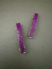 Fuchsia Color Small French Style Barrettes, 50mm