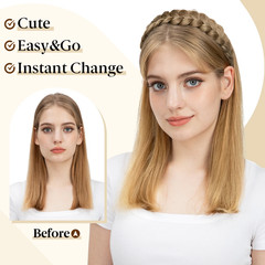 Synthetic Fashion Braided Headband, Hair Band, Braided Hairstyle, Bohemian Style