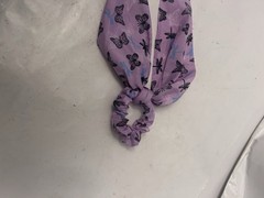 purple butterfly scrunchie with long bows