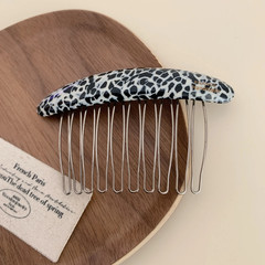 Temperament Simple Plaid Bangs Hairpin Hairpin Texture Marble Pattern Iron Tooth